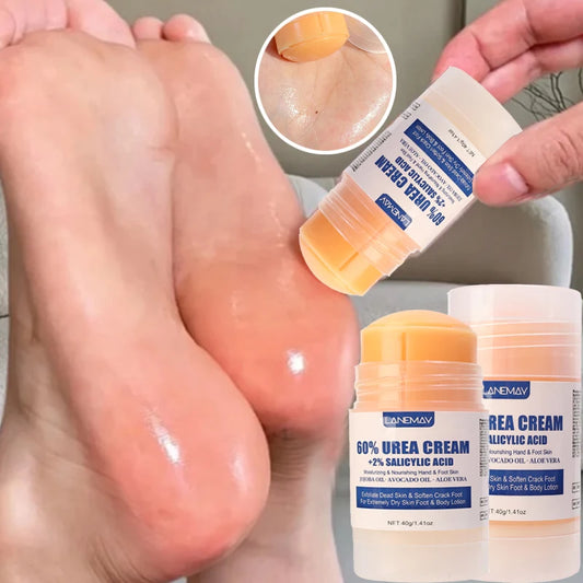 Crema para pies de 40 g, exfoliante hidratante profundo, suavizante, elimina piel muerta, antisequedad, talones, pedicura, cuidado para tus pies